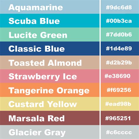 hex codes