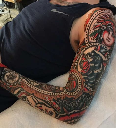 Historical tattoo sleeve