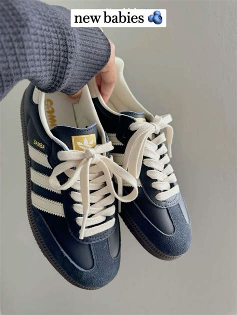 History of Navy Blue Sambas Shoes