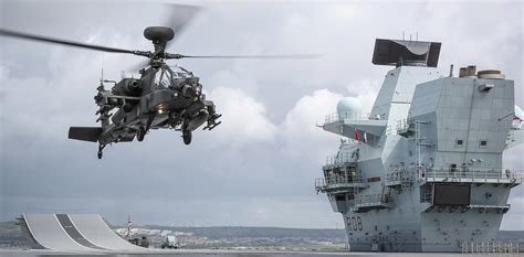 HMS Queen Elizabeth Apache Helicopter