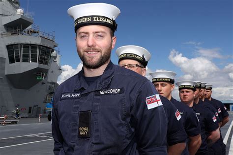 HMS Queen Elizabeth crew at work