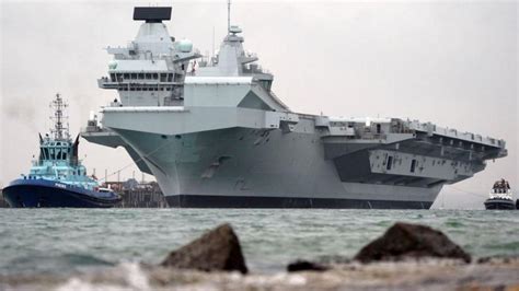 HMS Queen Elizabeth in dry dock for repairs