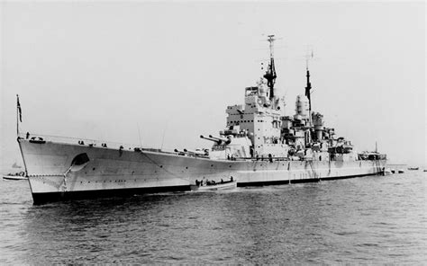 The HMS Vanguard, a British Royal Navy battleship