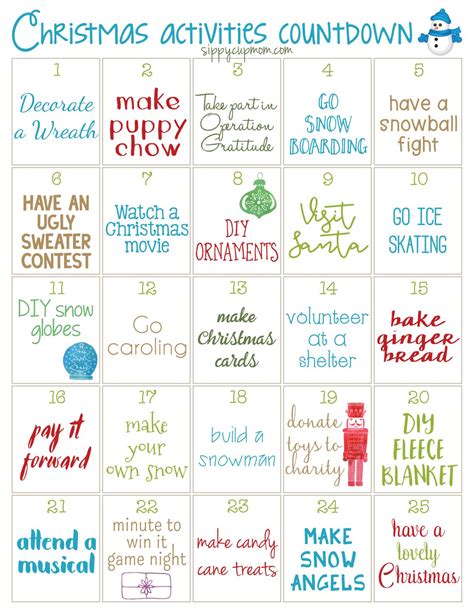 Holiday calendar ideas and inspiration