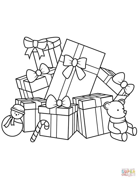 Holiday Gift Coloring Pages