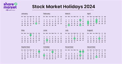 Holiday Market Calendars