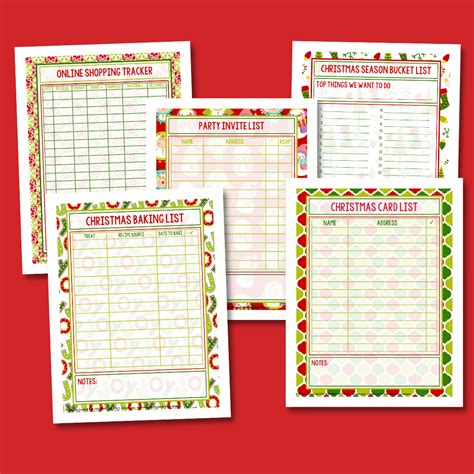 Holiday planner with colorful tabs