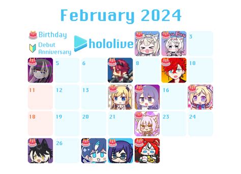 Hololive Calendar 2024