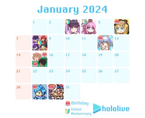 Hololive Calendar 2025