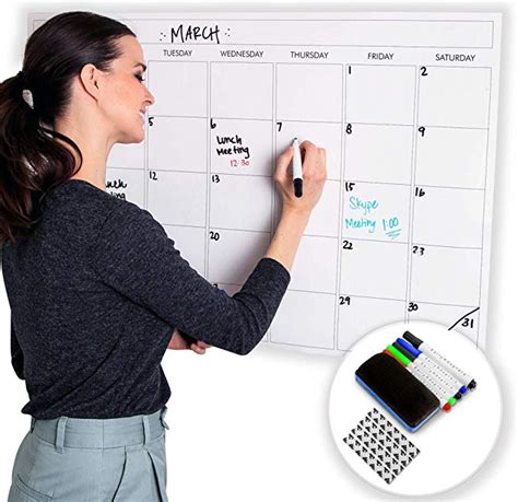 Giant Erasable Calendars for Home Use