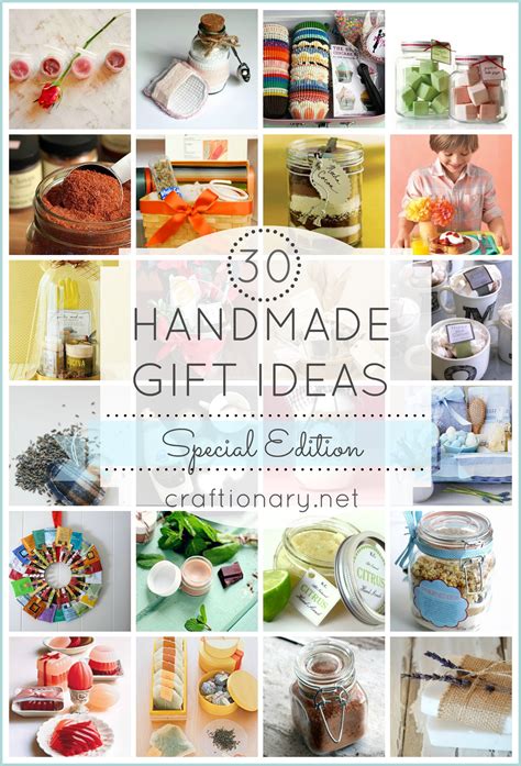 Homemade gift ideas on a table