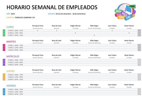 Horario de trabajo