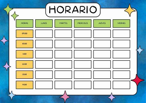 Tabla de conversión de horarios