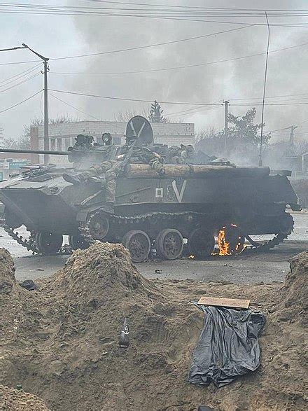 Ukrainian soldiers at Hostomel Airport