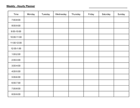 Hourly Calendar Example 4