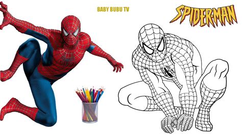 Coloring tools and Spiderman page