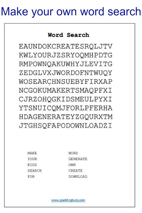 How to Create Your Own Word Search Puzzle