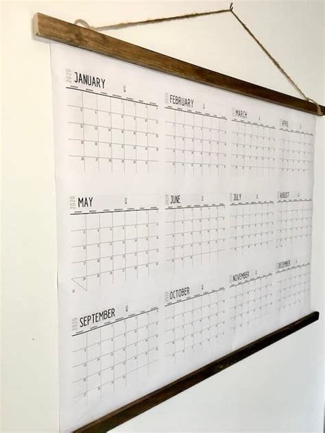 How to Hang a Giant Wall Calendar