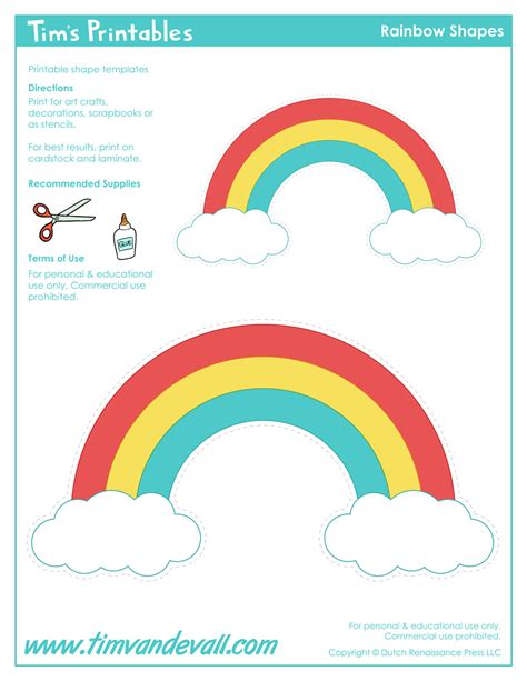 How to use rainbow printables