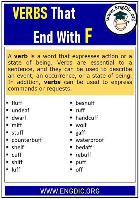 How To Use Words That End With The Letter F