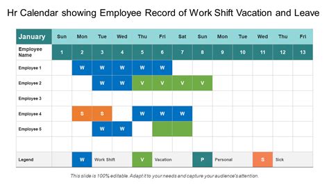 HR Calendar Example