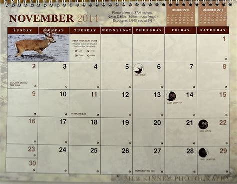 Hunter Calendars Image