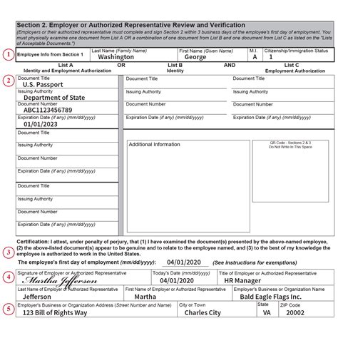 I9 Form Example 10