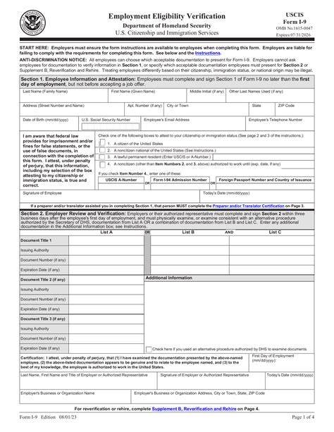 I-9 form updates