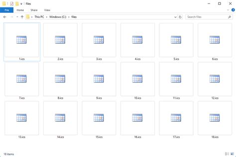 Description of importing ics file