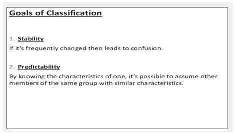 Identification and Classification