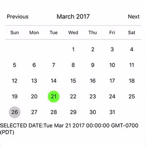 Implementing Calendar Tips