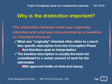 Importance of Distinction