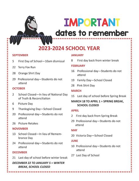 Important Dates in Rutherford County Schools