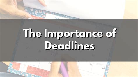 Important Deadlines and Requirements