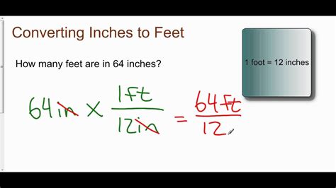 inches to feet calculation example