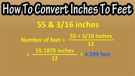 Inches to Feet Formula