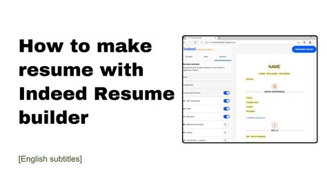 Indeed resume builder