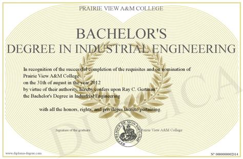 Industrial Engineer Education and Degree