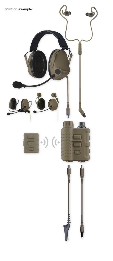 Infantry members using communication equipment