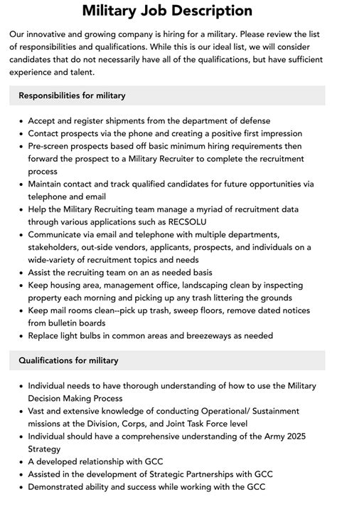 Infantry Responsibilities