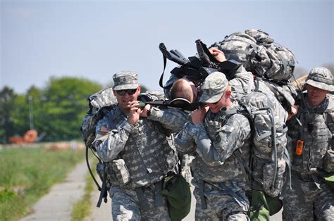 Infantry members working together