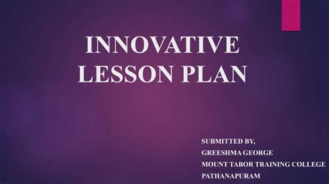 Innovative Lesson Planning Image