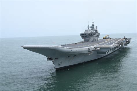 INS Vikrant, also equipped with the Sea Harrier fighter aircraft