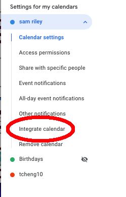 Integrating Calendars