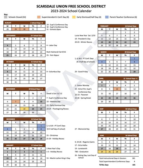 Integrating Scarsdale High School Calendar