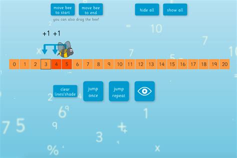 Interactive number line for engaging learning