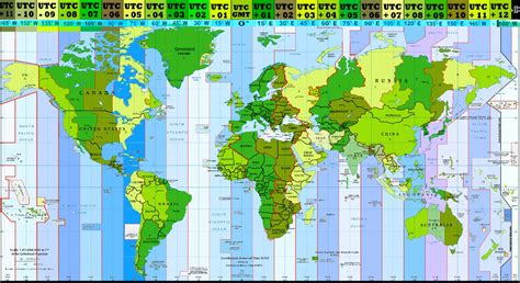 Description of International Timezone Map