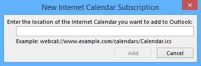 internet calendar subscription and security