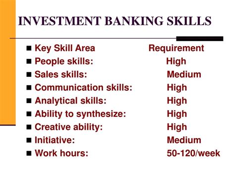 Investment Banking Skills