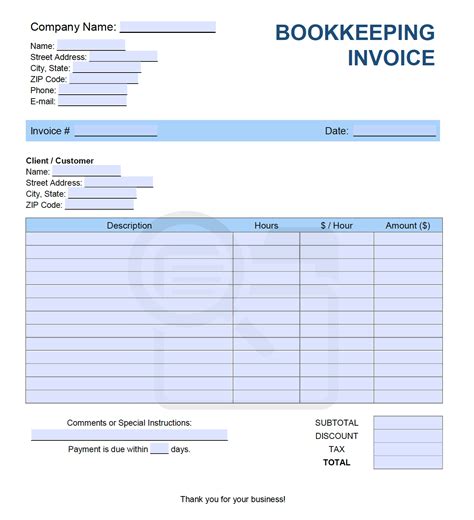 Invoice Template Accounting